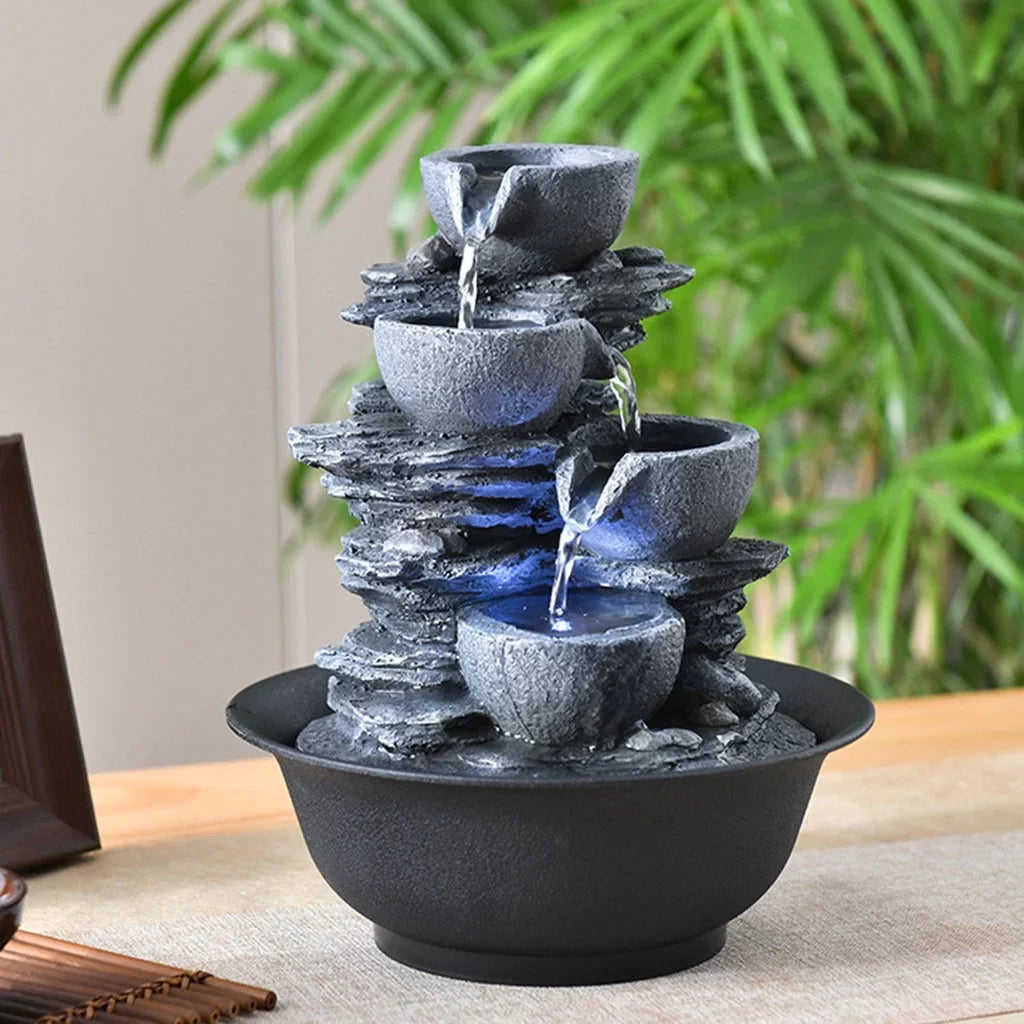 Feng , Home Landscape Tabletop with Shui exterior E liquid s Waterfall Bedroom Fountain