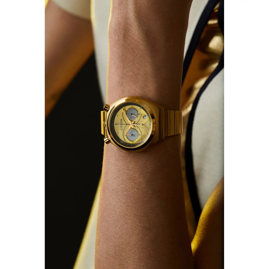 AN3662-51W Wars Citizen Chronograph Quartz Unisex Star Watch C-3PO Goldtone