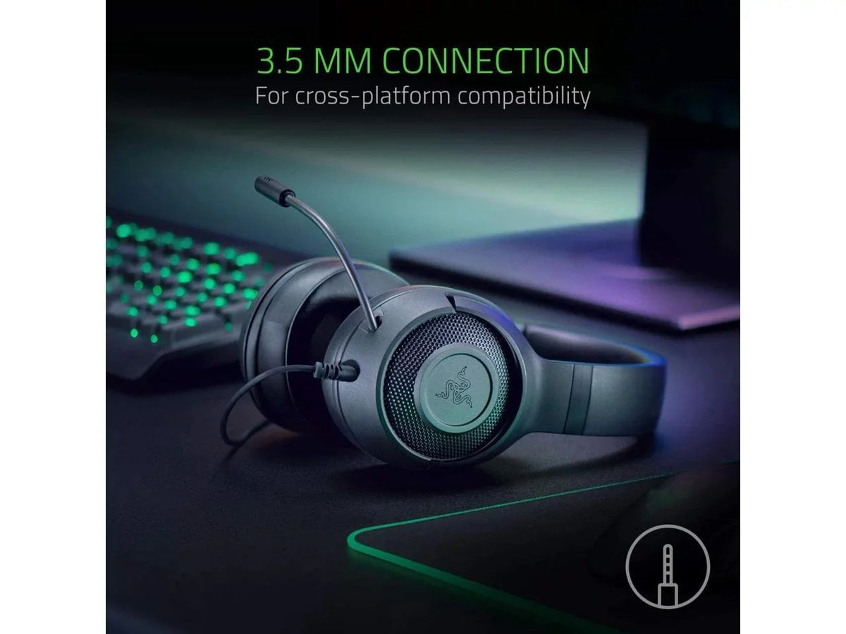 Xbox, Switch Cardioid Capable Surround Lightweight Lite Microphone Sound 7.1 Razer X - Ultralight Classic PS4, Frame Gaming Nintendo PC, for Bendable Kraken Headset: Black