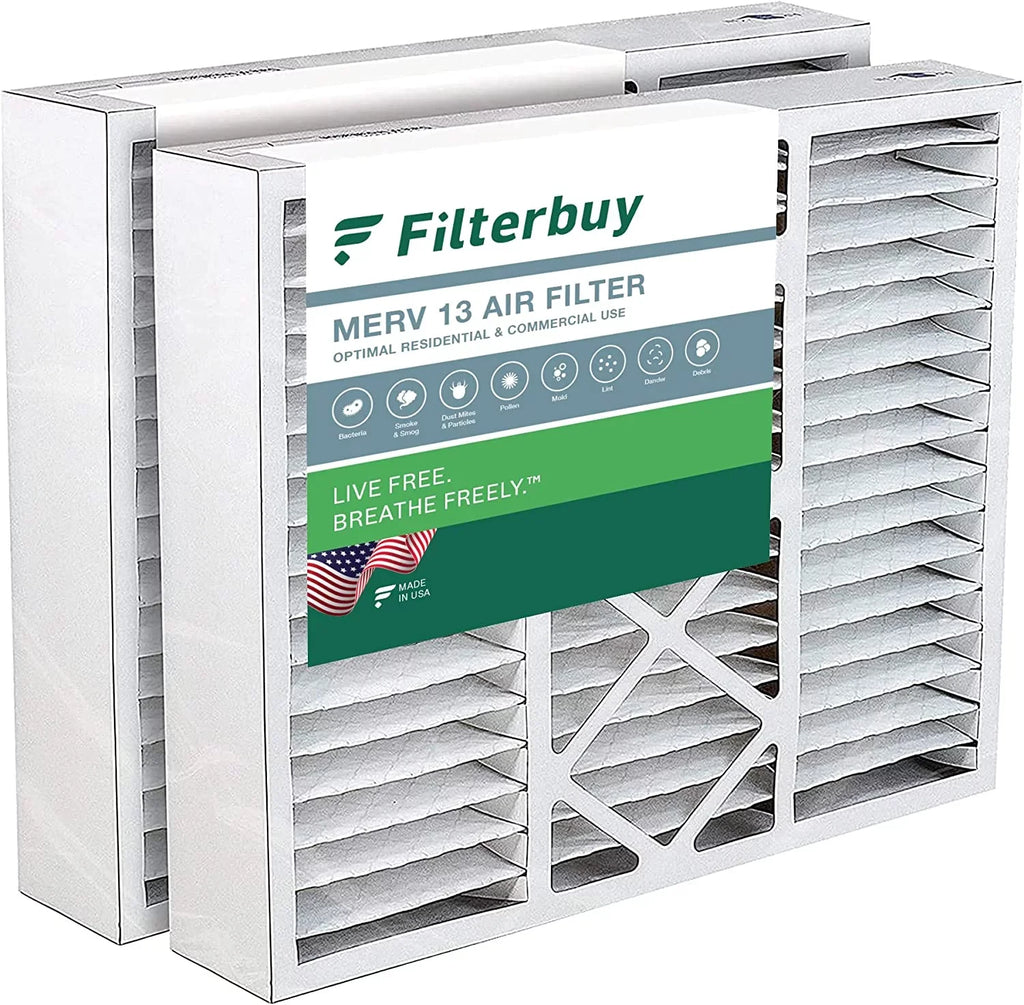MERV HVAC FC100A1003 Filterbuy Filters Pleated Furnace AC 13 Honeywell for 16x20x5 (2-Pack) Air