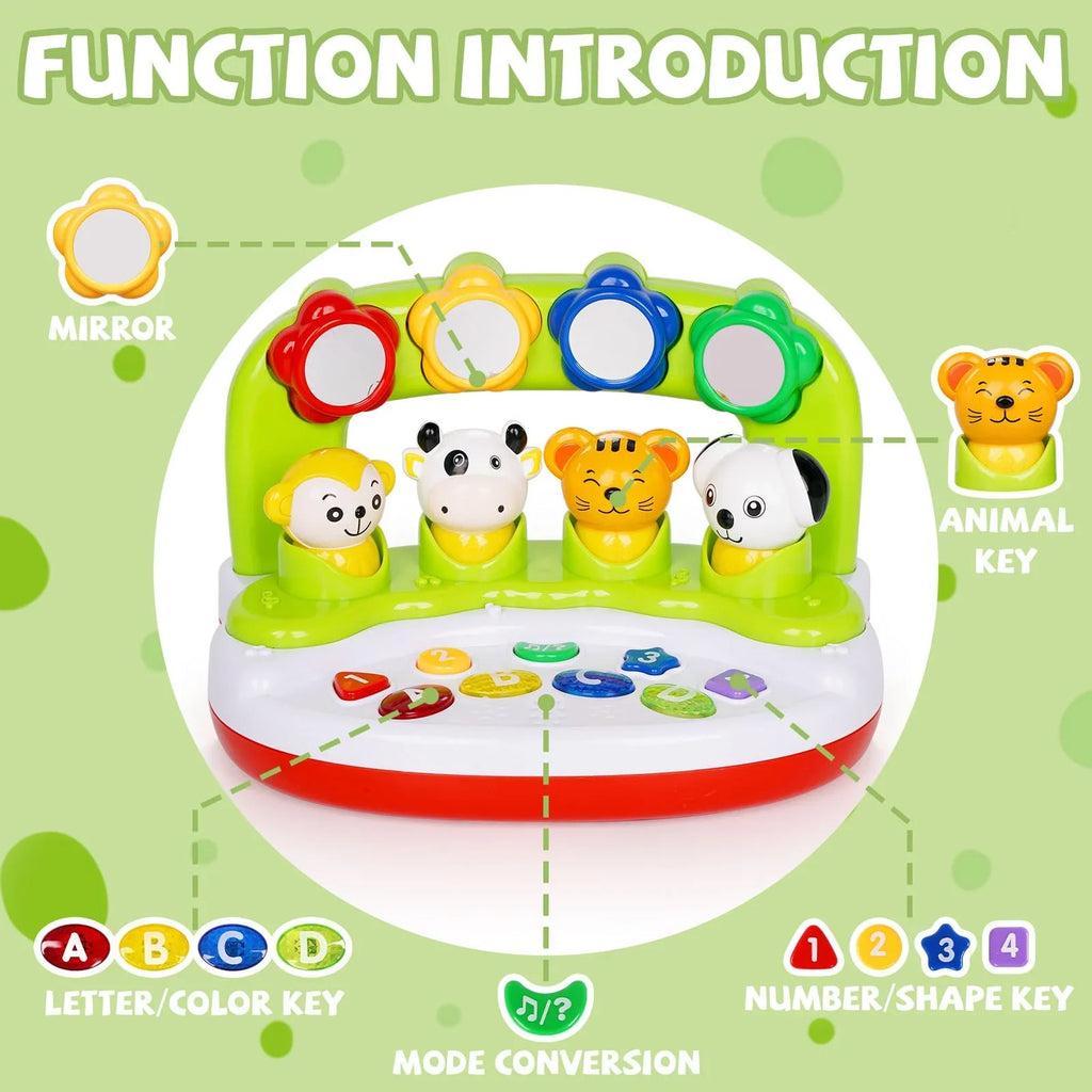 Months,Activity Music 6 & Learning Toy 12 Infant 12-18 Educational with Sensory Toys to Months, Animal Center Interactive Toy Light, Toys Baby Toys