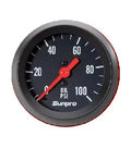 Mechanical 0-100 Bezel CP8216 2" Black Pressure Sunpro Oil / Gauge New Black PSI
