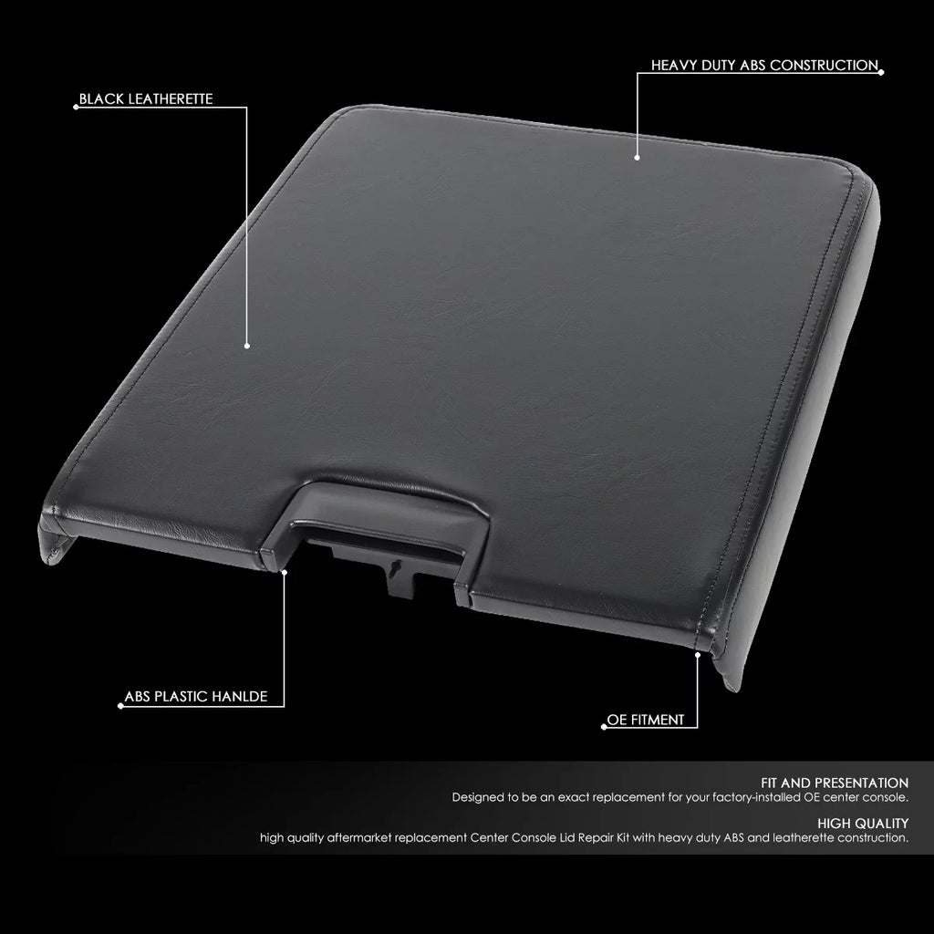 XL Tahoe Motoring Arm Top Lid Center Yukon to 3500 Black Console Escalade 1500 2007 Kit Silverado For GMC Sierra Chevy 2500 2014 Cadillac DNA GECS-003-BK Rest