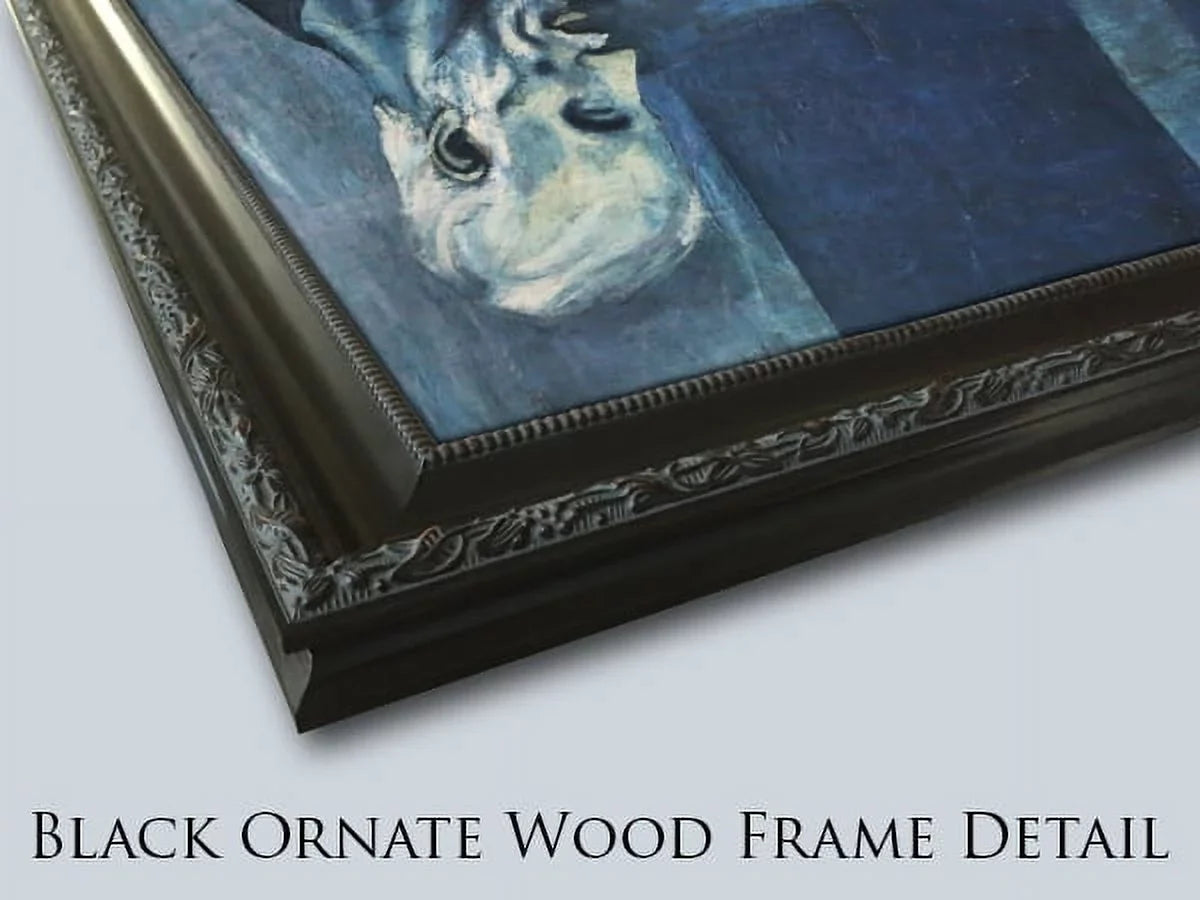 'The Mountains, Albert Print 2x Rocky Framed Bierstadt Art Ornate Landers Matted Peak' 24x18 Black