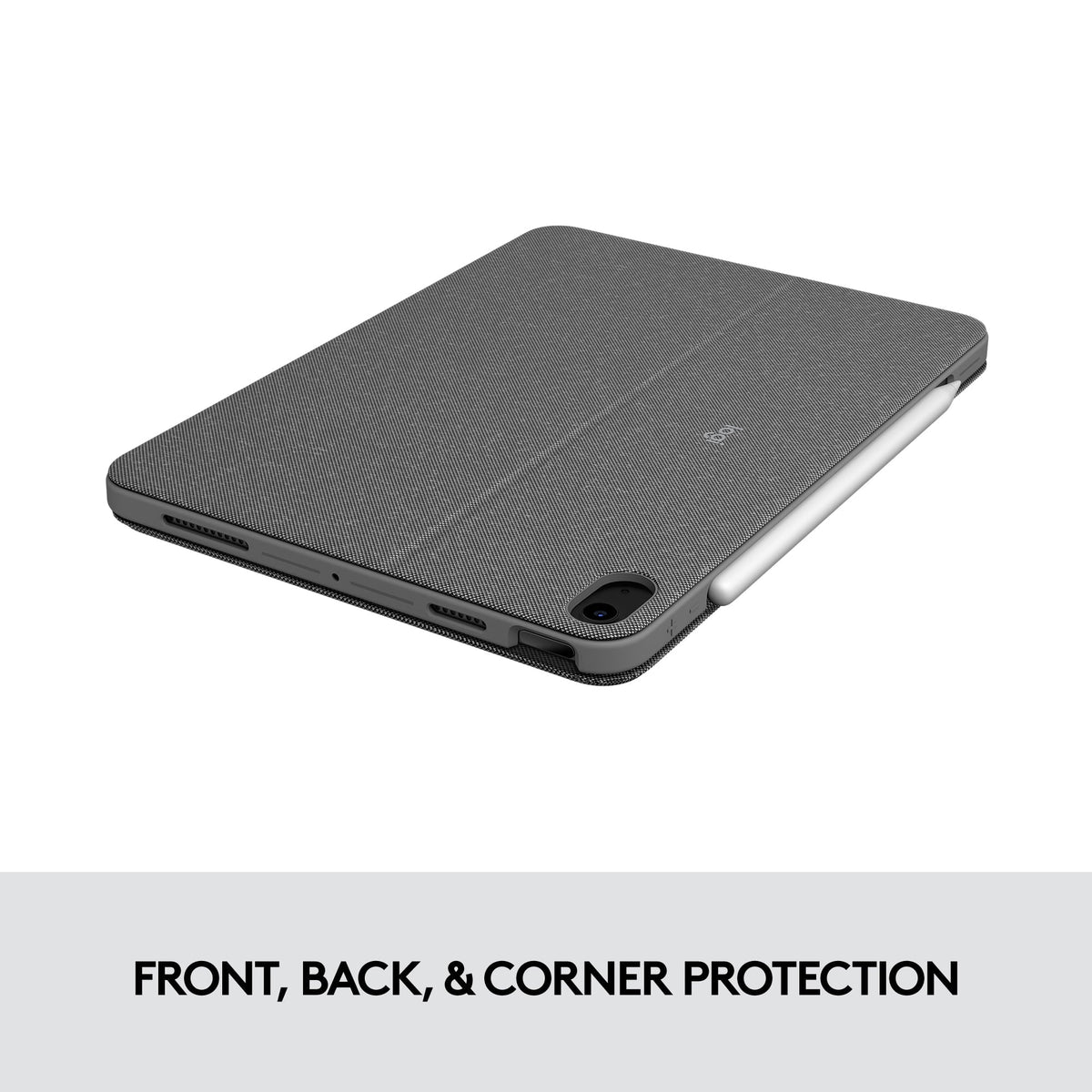 2022) Restored 5th 2020, Oxford Keyboard Logitech Touch Case, (4th, - Gray iPad gen (Refurbished) Air Combo