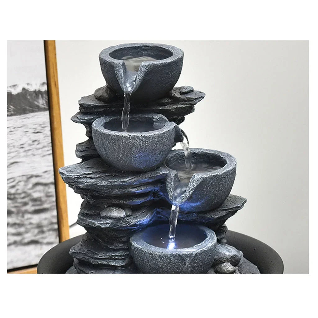 Feng , Home Landscape Tabletop with Shui exterior E liquid s Waterfall Bedroom Fountain