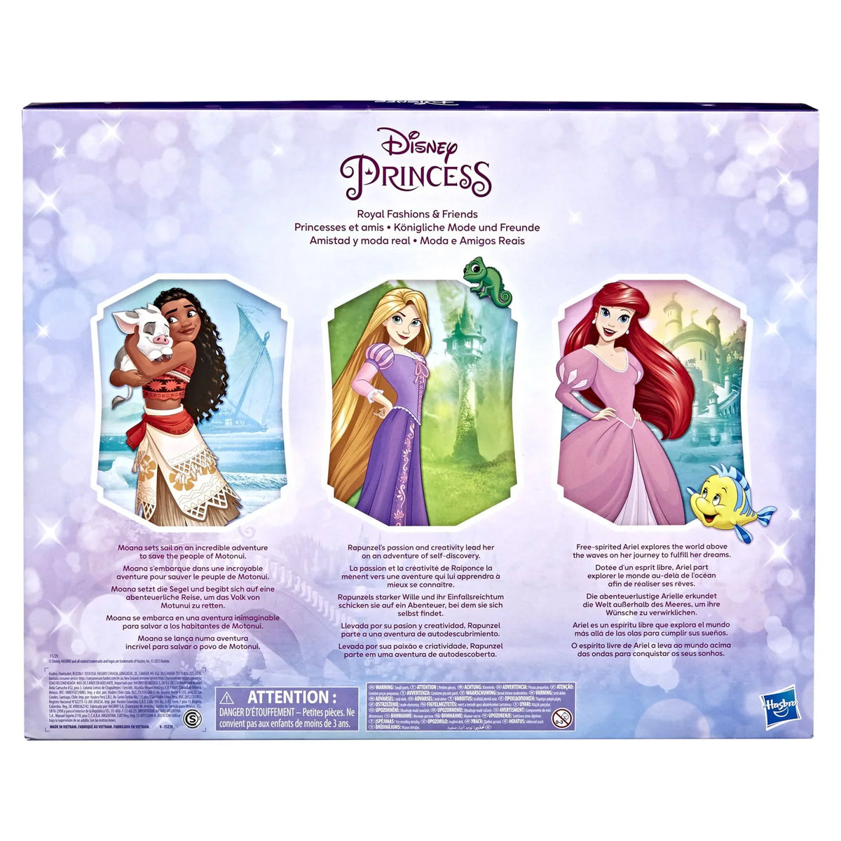 Ariel, Rapunzel, 4+ Disney Ages Moana, 12 inch Fashion Doll, Fashions and Friends Princess and Royal