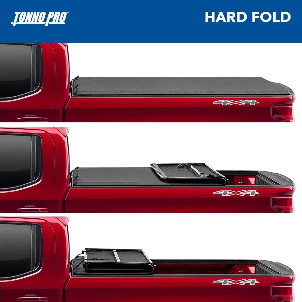 (81") 6' Bed | | 1999 Fits Truck Super F-250/350 Hard Fold, 2016 Hard Cover HF-366 Pro Bed Duty Tonno Folding - Tonneau 9"