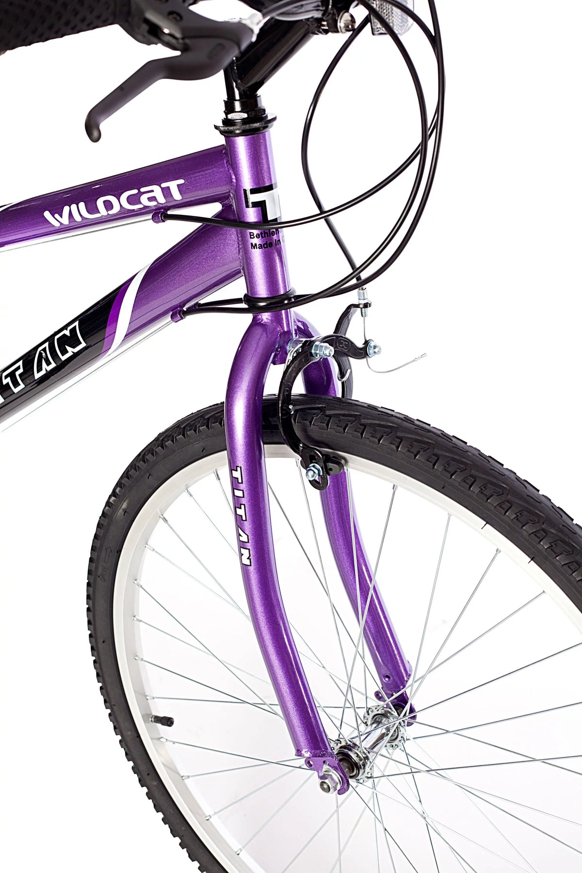 Black Wildcat Bike, Mountain 18-Speed Titan Women's Purple and