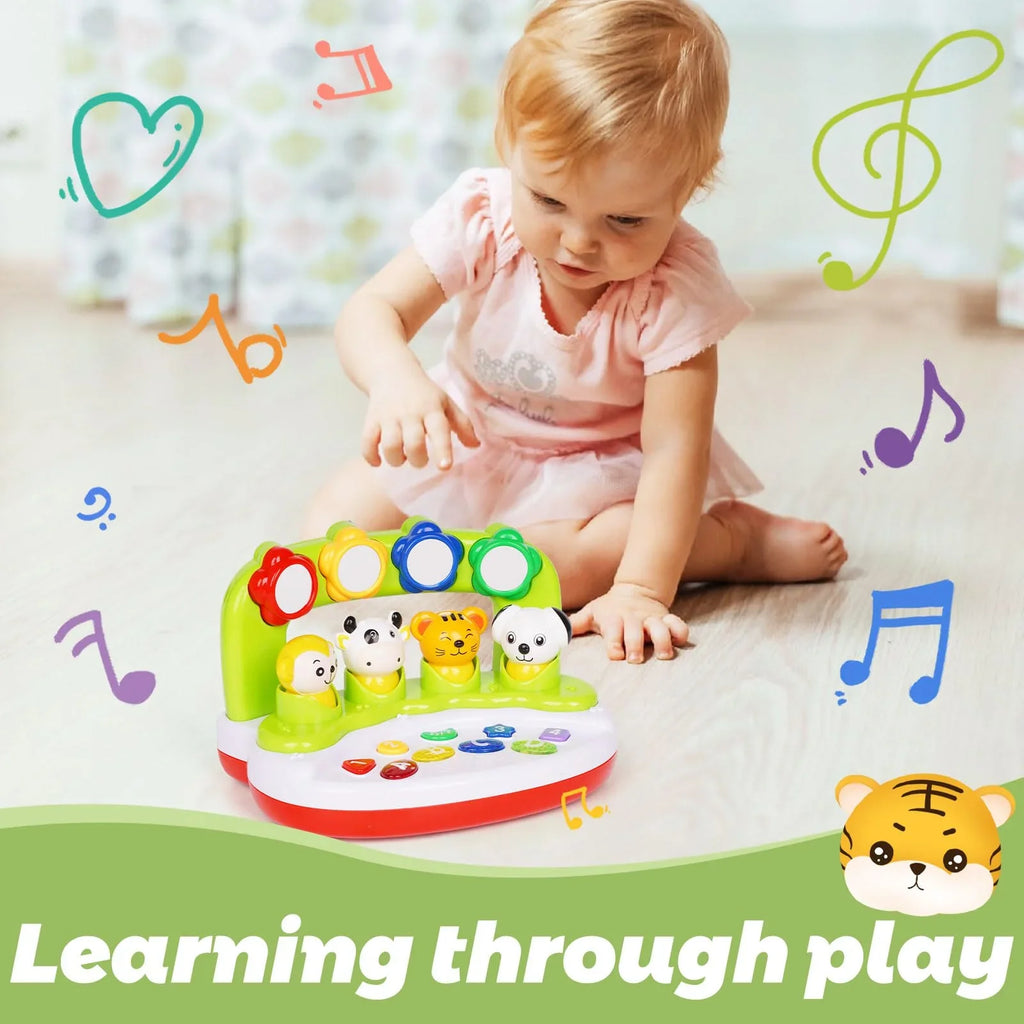 Months,Activity Music 6 & Learning Toy 12 Infant 12-18 Educational with Sensory Toys to Months, Animal Center Interactive Toy Light, Toys Baby Toys
