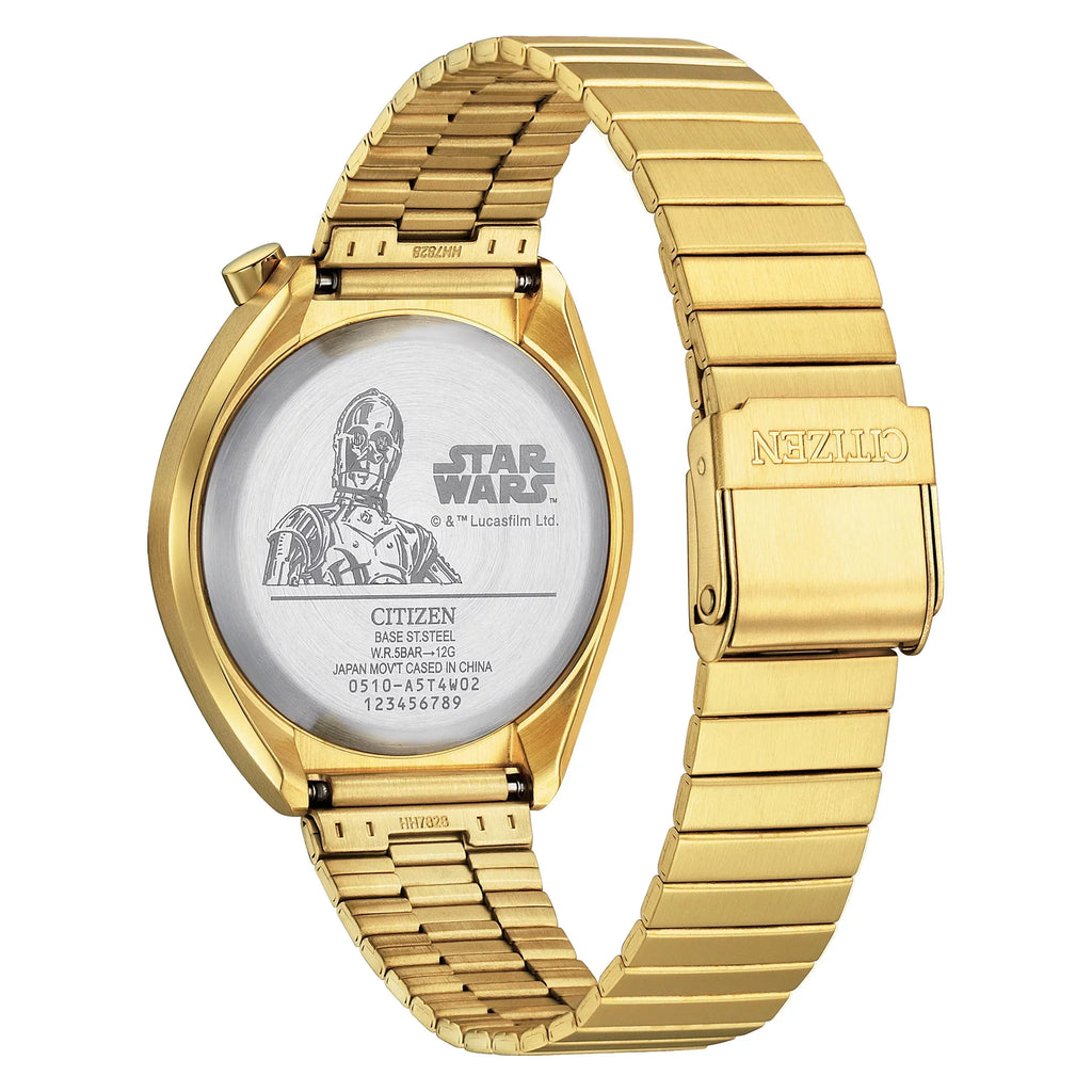 AN3662-51W Wars Citizen Chronograph Quartz Unisex Star Watch C-3PO Goldtone