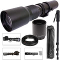 Teleconverter) 500mm Monopod (with & Olympus Manual Bag Four Super f/8 for Digital Cameras Telephoto / Lens + Optics T-Mount Lens 2X 1000mm Thirds Evolt Commander +