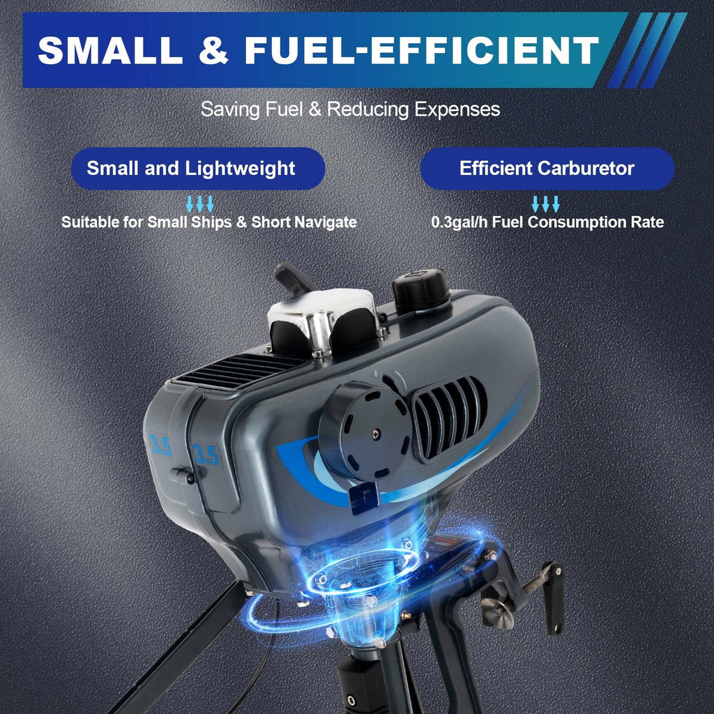 2 W/CDI Boat Stroke 3.5HP WUZSTAR Outboard Cooling System Fishing Engine Motor liquid