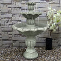 39In Concrete liquid exterior Mediterranean 3Tier Fountain Construction