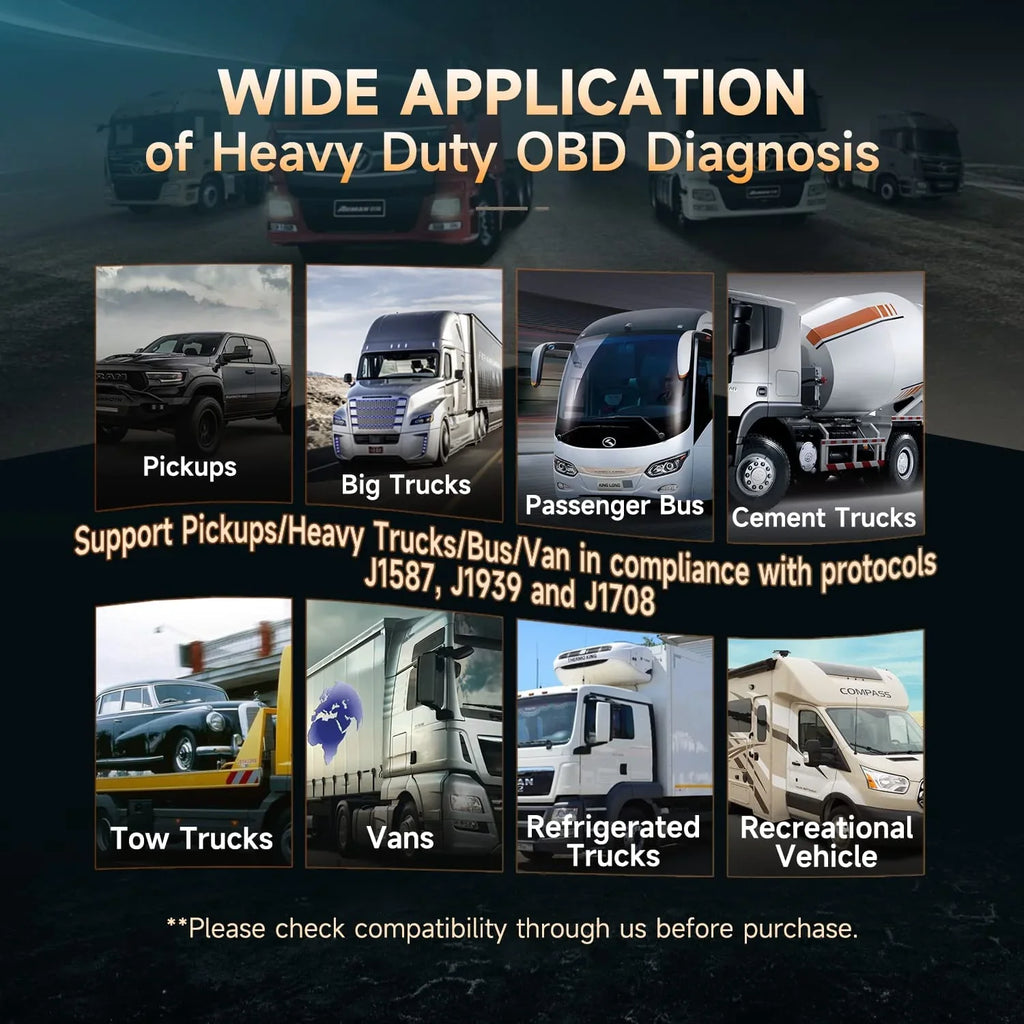 HD Scanner Diagnostic HD Scan Scanner Reader OBD OBD2 All Oil RD901 Car Romondes Duty Diesel Heavy System Code Duty in Light Tool DPF 2 Truck Reset Tool EOBD 1 Truck with OBD Heavy