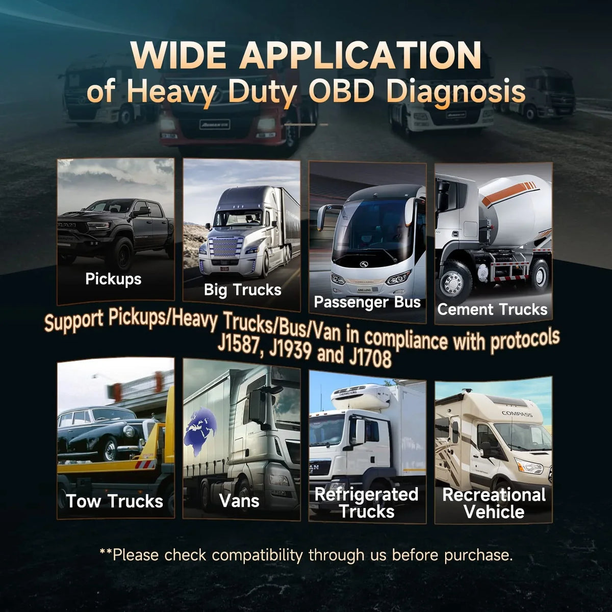 HD Scanner Diagnostic HD Scan Scanner Reader OBD OBD2 All Oil RD901 Car Romondes Duty Diesel Heavy System Code Duty in Light Tool DPF 2 Truck Reset Tool EOBD 1 Truck with OBD Heavy