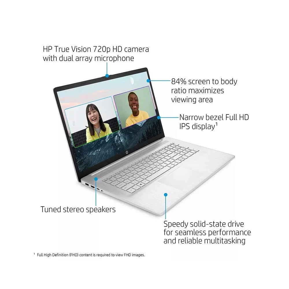 Webcam, Silver, SSD, Keyboard, i7-1165G7, Backlit 11th 17.3" Audio, HD IPS HP Generation 2TB USB Card 64GB Graphics, Core Xe 32GB 2021 Laptop HD Computer, Windows RAM, OS, Iris FHD PCIe