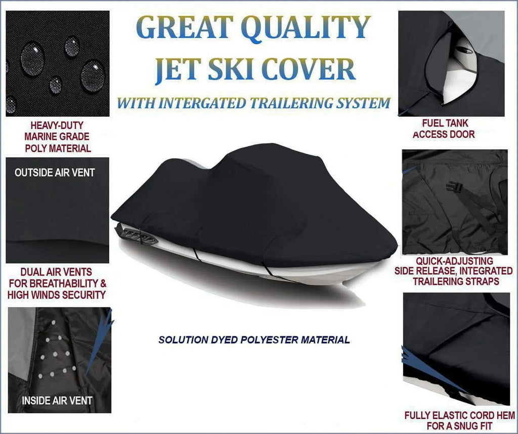 2014 2016 2017 DENIER Watercraft Compatible for Cover BLACK 2021 Jet JetSki 2015 Kawasaki Ski Cover 2019 310LX 600 2020 jetski 2018 Ultra
