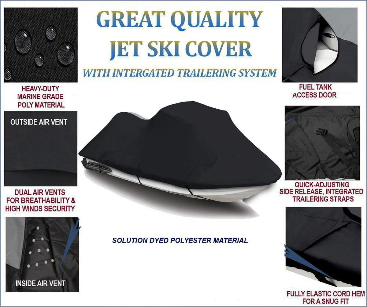 2014 2016 2017 DENIER Watercraft Compatible for Cover BLACK 2021 Jet JetSki 2015 Kawasaki Ski Cover 2019 310LX 600 2020 jetski 2018 Ultra