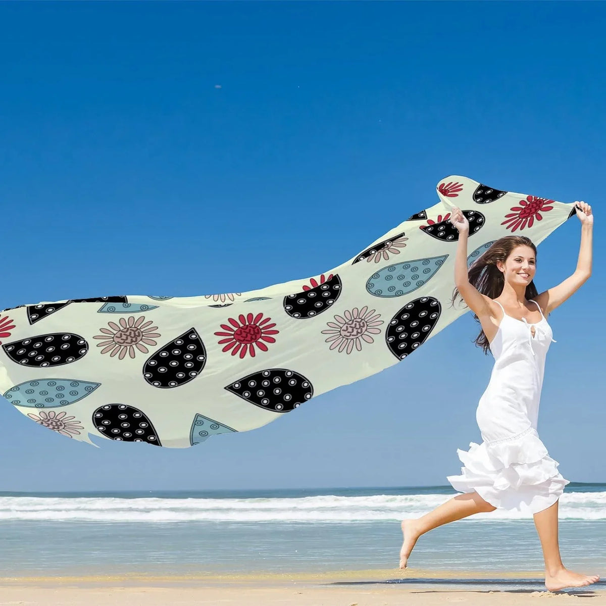 Neck for Doodles Women Scarf Scarves Hyjoy Girls Lightweight Flower Wrap Long Silk Shawl